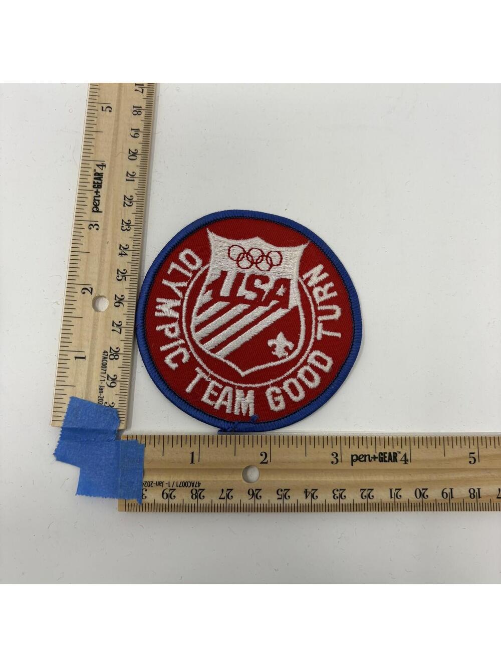 Vintage USA Olympic Team Good Turn Embroidered Patch Sports Memorabilia